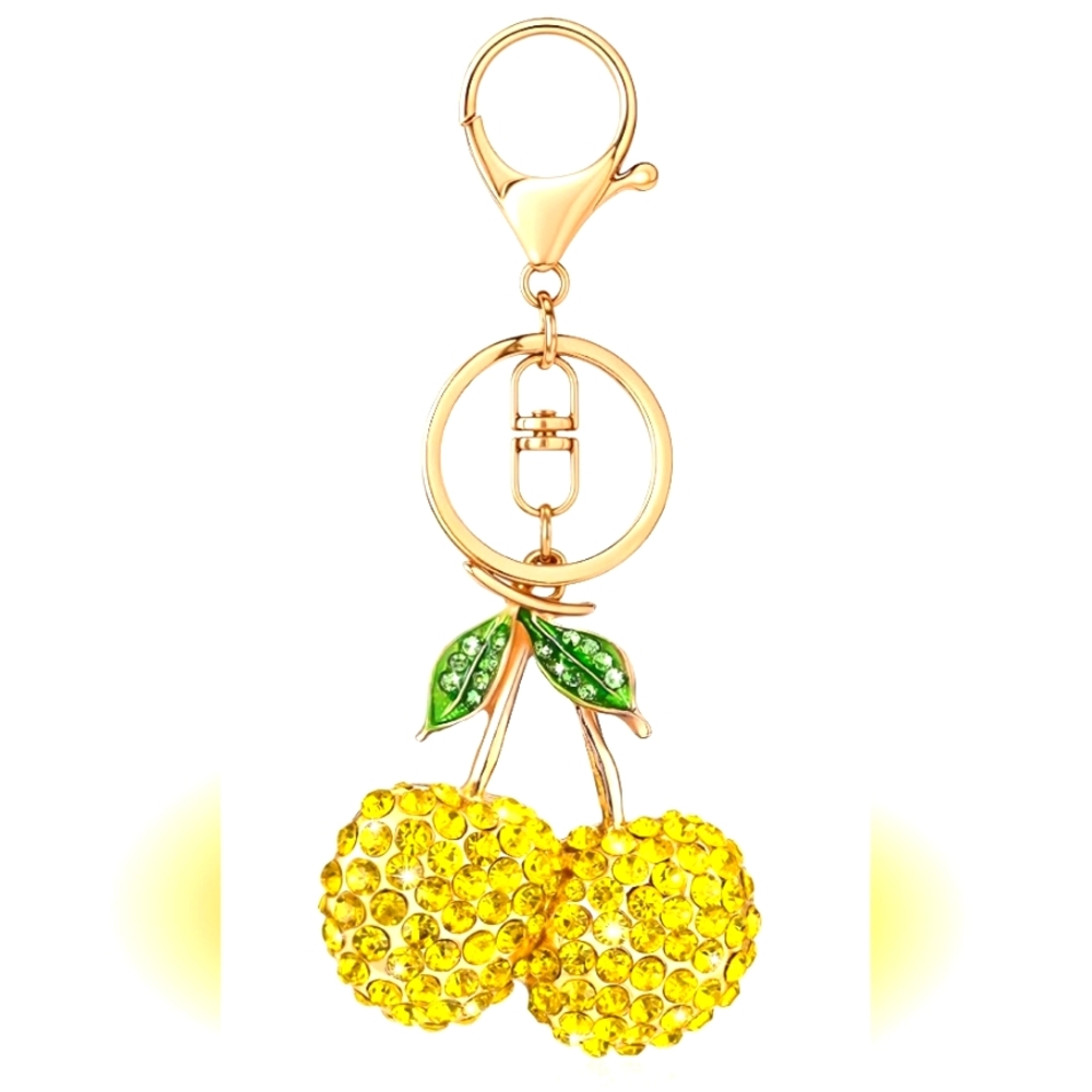 YELLOW LEMON 🍋 BAG CHARM KEY CHAINS  🍋